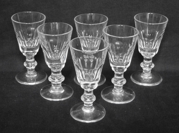 6 verres à liqueur 1840 proche modèle Caton