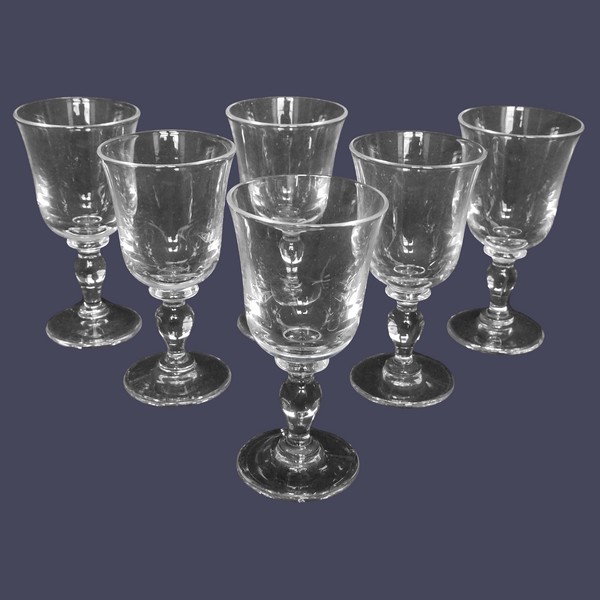 6 liquor glasses, 19th century Baccarat production