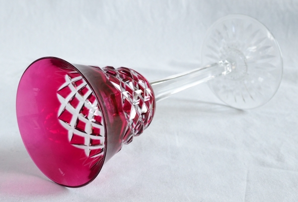 Set of 6 Baccarat crystal hock glasses, Burgos pattern - 19.5cm