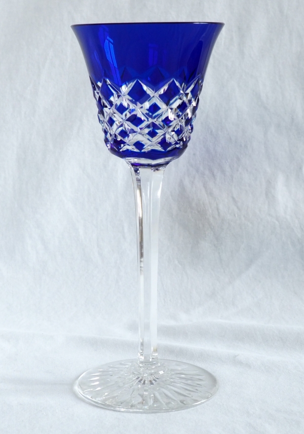 Set of 6 Baccarat crystal hock glasses, Burgos pattern - 19.5cm
