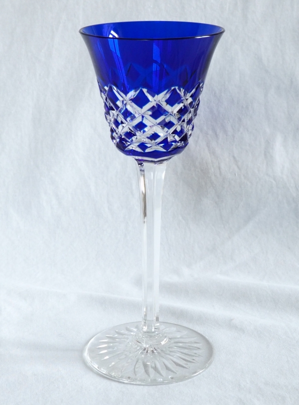 Set of 6 Baccarat crystal hock glasses, Burgos pattern - 19.5cm
