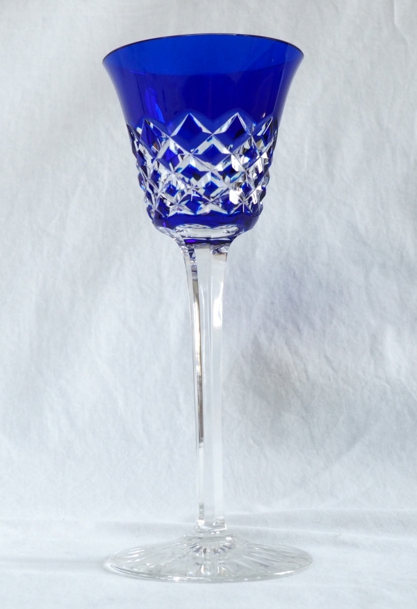 Set of 6 Baccarat crystal hock glasses, Burgos pattern - 19.5cm