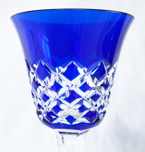 Set of 6 Baccarat crystal hock glasses, Burgos pattern - 19.5cm