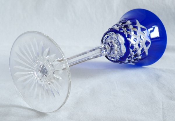 Set of 6 Baccarat crystal hock glasses, Burgos pattern - 19.5cm