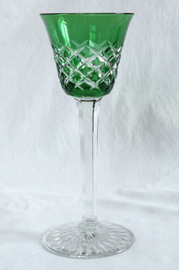 Set of 6 Baccarat crystal hock glasses, Burgos pattern - 19.5cm
