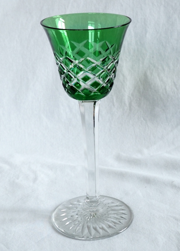 Set of 6 Baccarat crystal hock glasses, Burgos pattern - 19.5cm