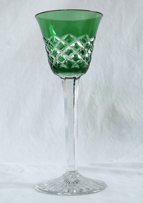 Set of 6 Baccarat crystal hock glasses, Burgos pattern - 19.5cm