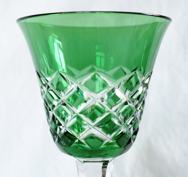 Set of 6 Baccarat crystal hock glasses, Burgos pattern - 19.5cm