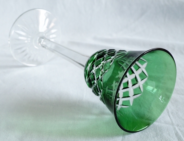 Set of 6 Baccarat crystal hock glasses, Burgos pattern - 19.5cm
