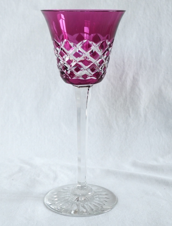 Set of 6 Baccarat crystal hock glasses, Burgos pattern - 19.5cm