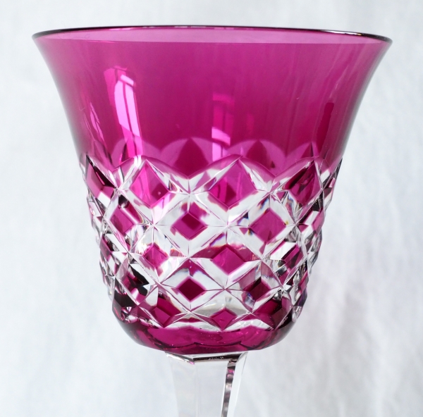 Set of 6 Baccarat crystal hock glasses, Burgos pattern - 19.5cm