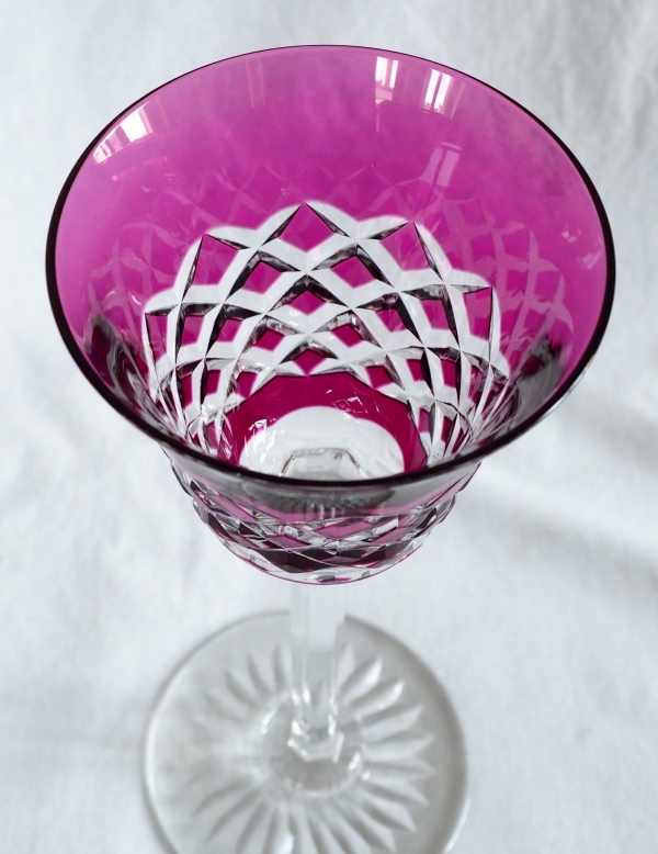 Set of 6 Baccarat crystal hock glasses, Burgos pattern - 19.5cm