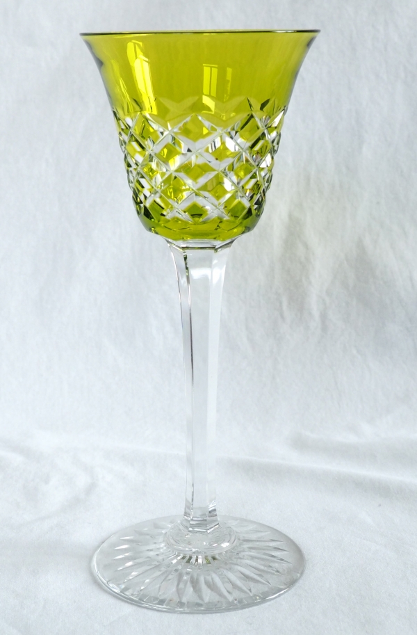 Set of 6 Baccarat crystal hock glasses, Burgos pattern - 19.5cm