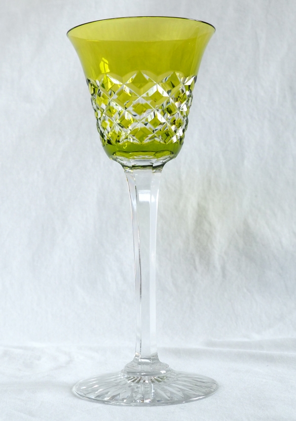 Set of 6 Baccarat crystal hock glasses, Burgos pattern - 19.5cm