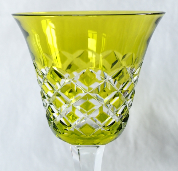 Set of 6 Baccarat crystal hock glasses, Burgos pattern - 19.5cm
