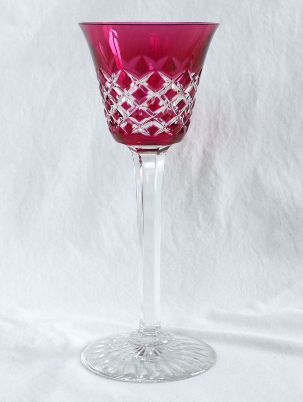 Set of 6 Baccarat crystal hock glasses, Burgos pattern - 19.5cm