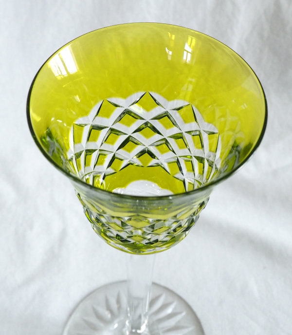 Set of 6 Baccarat crystal hock glasses, Burgos pattern - 19.5cm