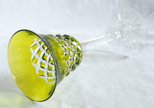 Set of 6 Baccarat crystal hock glasses, Burgos pattern - 19.5cm