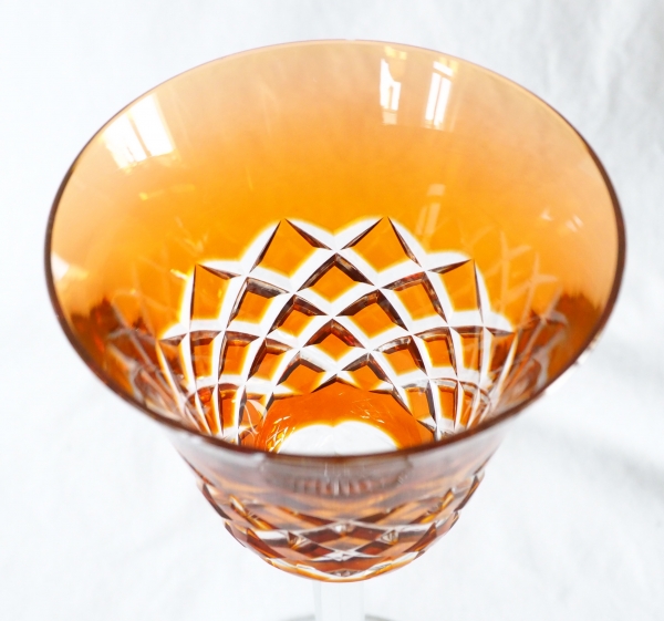 Set of 6 Baccarat crystal hock glasses, Burgos pattern - 19.5cm