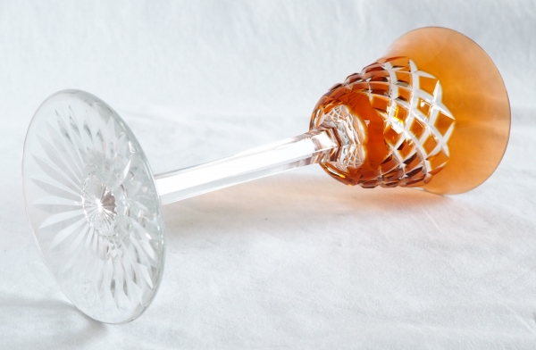 Set of 6 Baccarat crystal hock glasses, Burgos pattern - 19.5cm