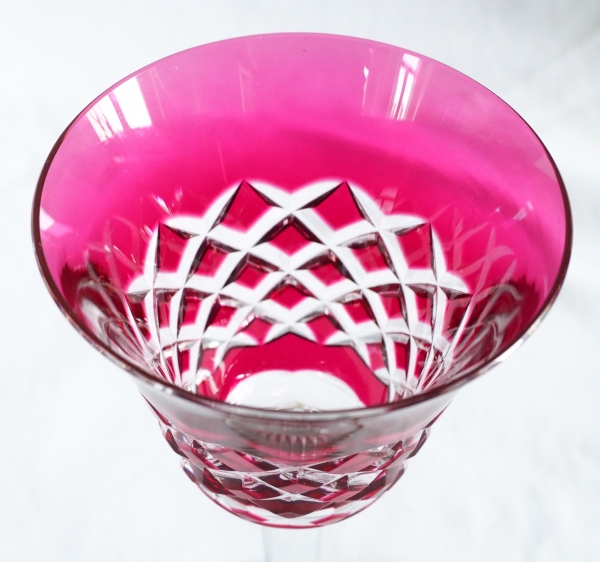 Set of 6 Baccarat crystal hock glasses, Burgos pattern - 19.5cm