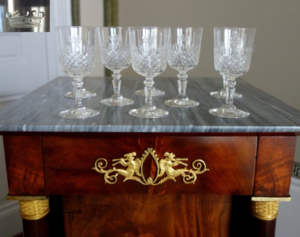 Baccarat crystal port set, crown of baron - 8 pieces