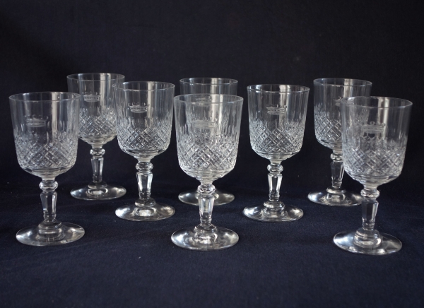 Baccarat crystal port set, crown of baron - 8 pieces