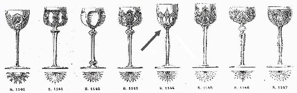 8 Baccarat crystal hock glasses, finely cut green overlay crystal