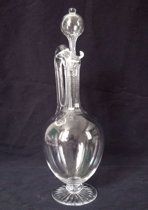 Carafe à vin, aiguière en cristal de Baccarat