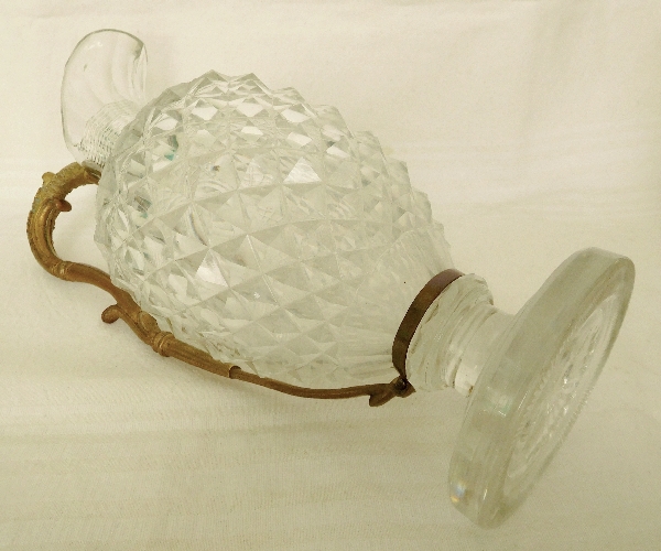 Aiguière / carafe en cristal taillé d'époque Restauration Charles X - Le Creusot ou Baccarat