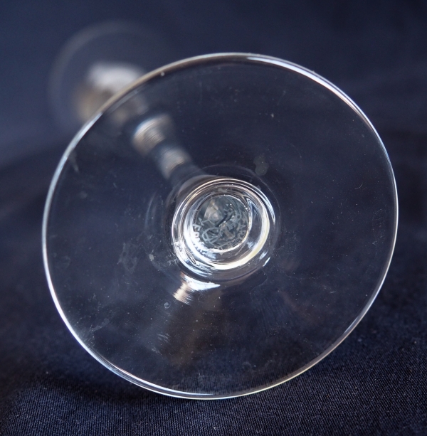 Baccarat crystal champagne flute, Dom Perignon pattern - 16.9cm - signed