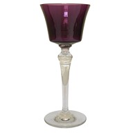 Verre à vin du Rhin en cristal de Baccarat violine, modèle Piccadilly non taillé