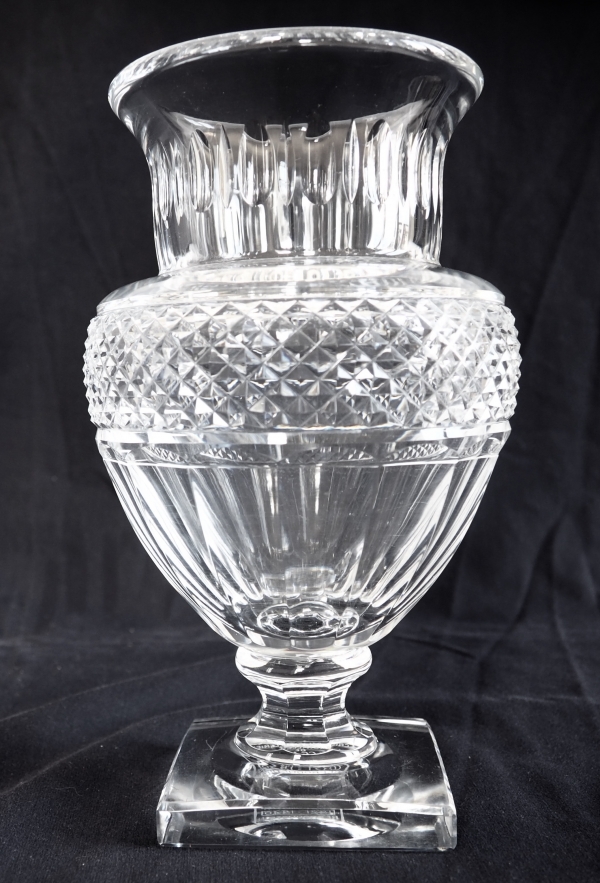 Vase Medicis en cristal de Baccarat, reproduction Musée de Baccarat - signé