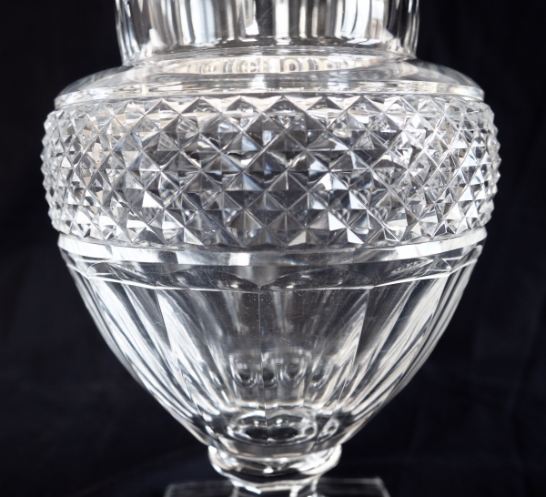 Vase Medicis en cristal de Baccarat, reproduction Musée de Baccarat - signé