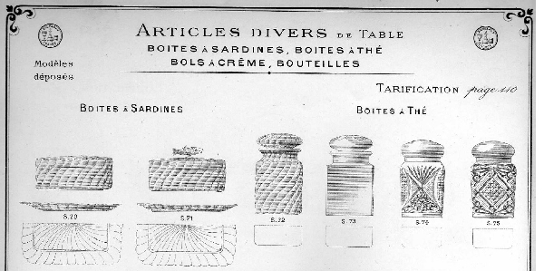 Boîte à thé en cristal de Baccarat - signée