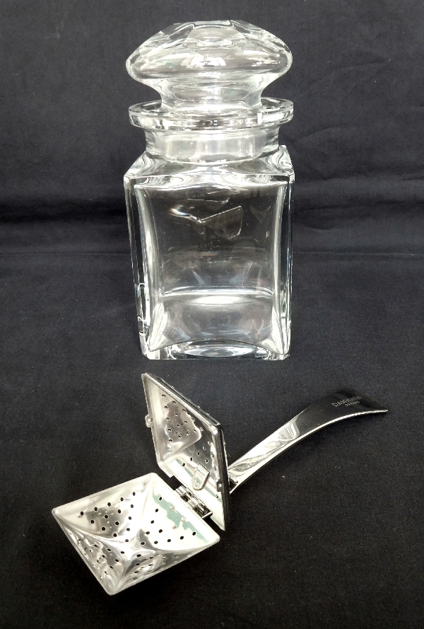 Baccarat crystal tea box - signed