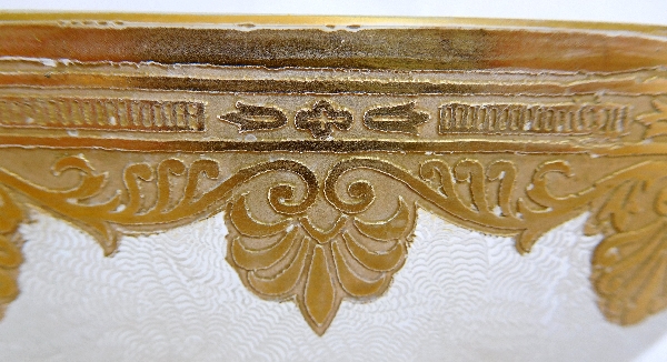 St Louis crystal brush dish, Empire style Nelly pattern
