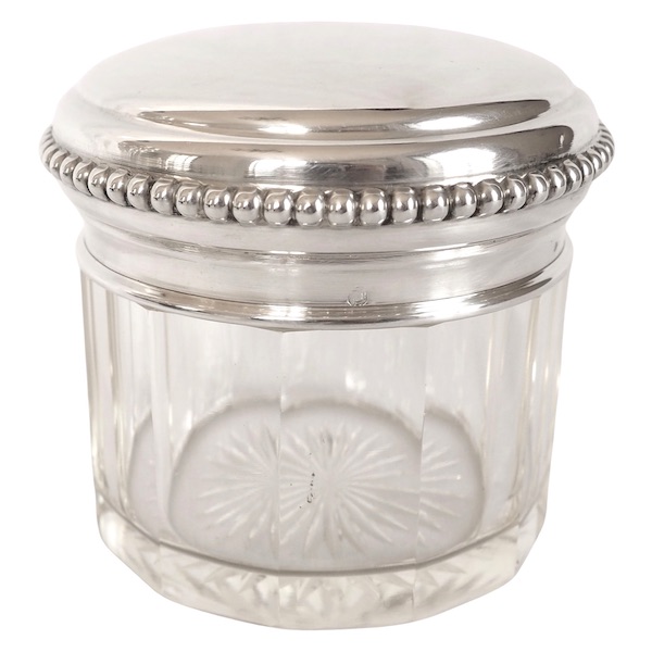 Large Baccarat crystal and sterling silver box, Louis XVI style - Minerva Hallmark