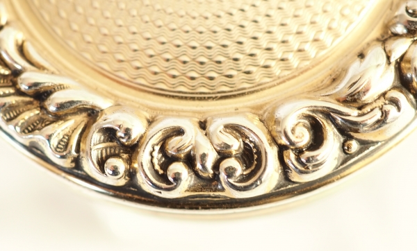 Baccarat crystal, sterling silver and vermeil box, crown of Marquis