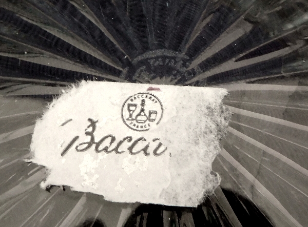 Baccarat crystal candy box, à la Russe pattern - signed