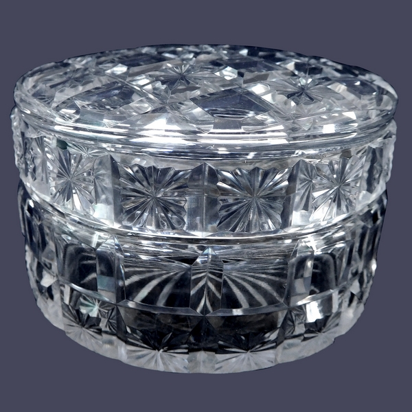 Large Baccarat crystal powder box