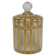 Baccarat crystal powder box gilt with fine gold