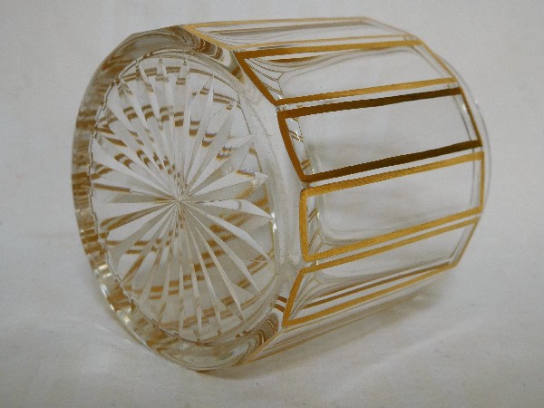 Baccarat crystal powder box gilt with fine gold