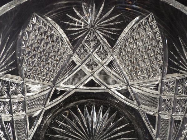 Large Baccarat crystal punch serving bowl bol, late 19th century