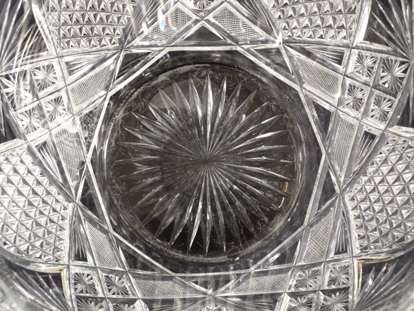 Large Baccarat crystal punch serving bowl bol, late 19th century