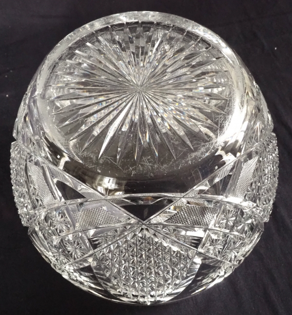 Large Baccarat crystal punch serving bowl bol, late 19th century