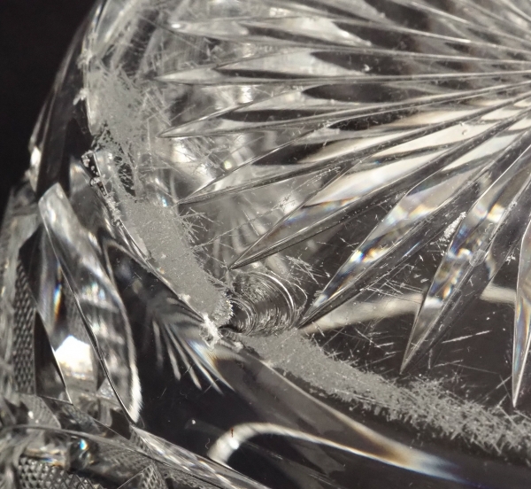 Large Baccarat crystal punch serving bowl bol, late 19th century