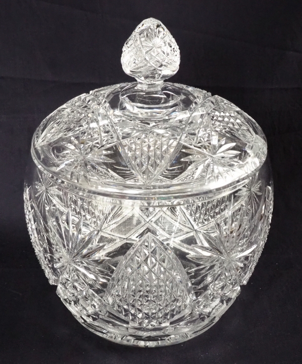 Large Baccarat crystal punch serving bowl bol, late 19th century