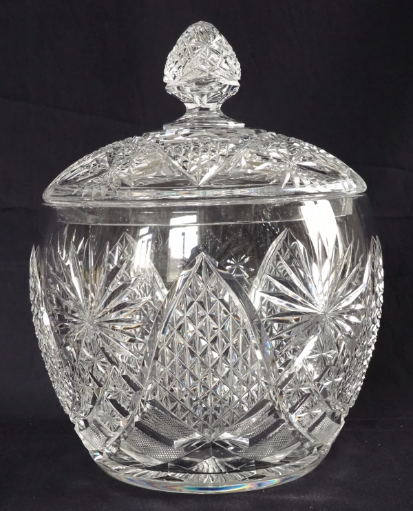 Large Baccarat crystal punch serving bowl bol, late 19th century