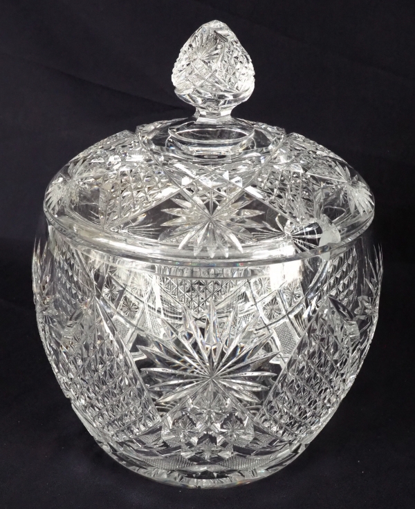 Large Baccarat crystal punch serving bowl bol, late 19th century